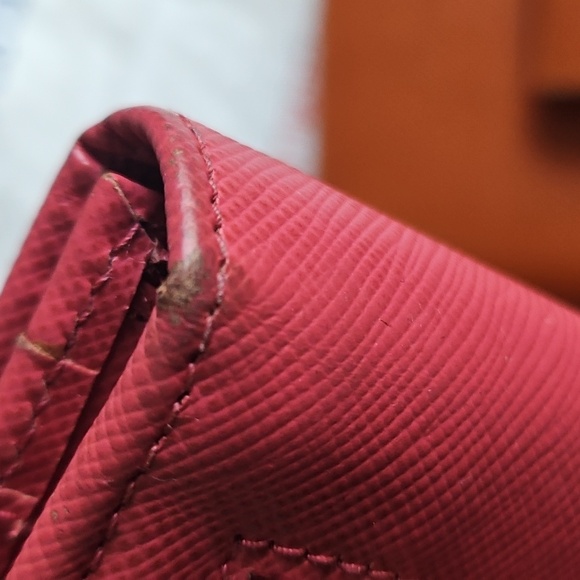 SET OF 2! Beautiful Prada Bow Wallets GUC Authentic in Pink and Orange - Picture 15 of 15